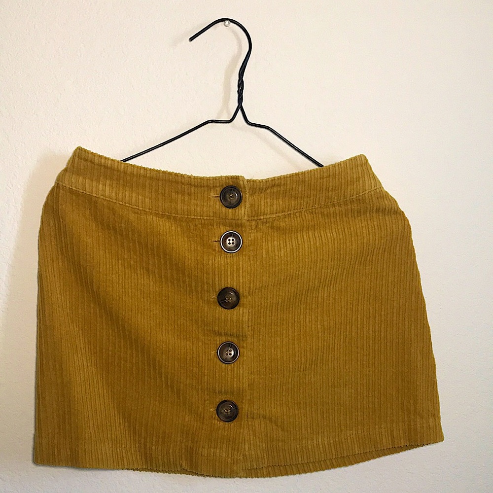 Sky And Sparrow Corduroy Button Front skirt